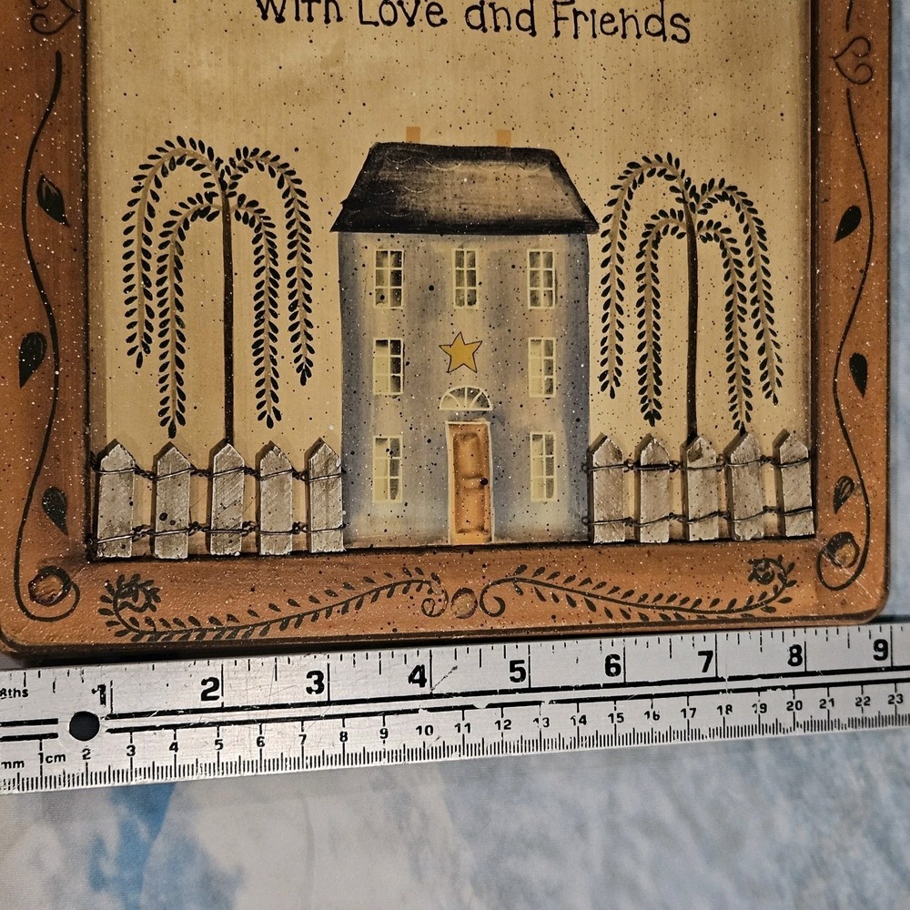 Bless‎ This House Wooden Wall Sign Primitive Farmhouse Decor 9x12 - Picture 6 of 6